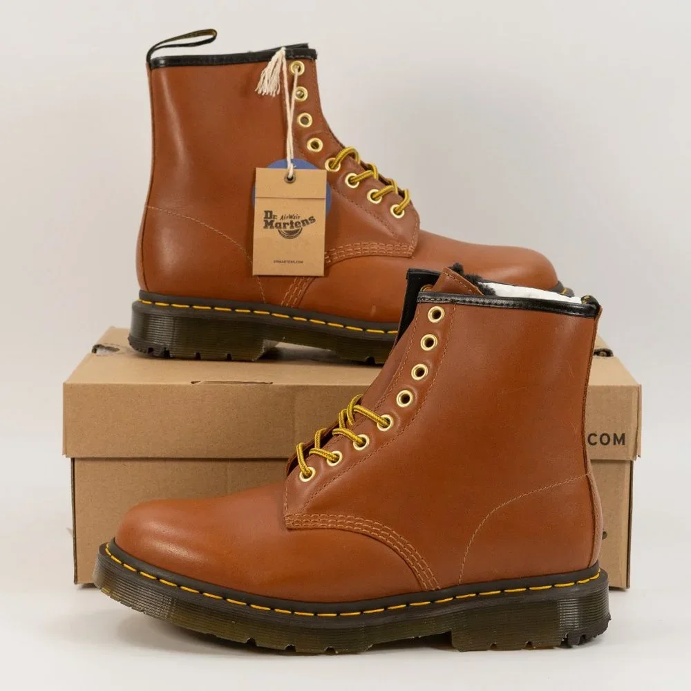 Dr Marten's Men's 1460 Blizzard Wintergrip Lace Up Tan Boots 26860220 Multi Size
